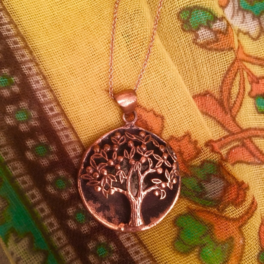 Rose Gold Tree of Life Necklace Pendant
